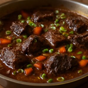 Korean beef stew with sous vide stew meat