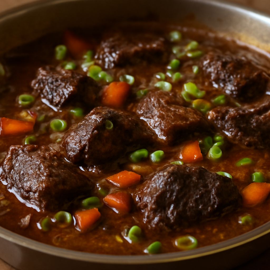 Korean beef stew with sous vide stew meat