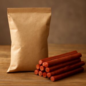 Snack stick and sweet mesquite seasoning