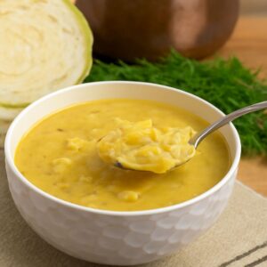 Delicious cabbage potato soup recipe with vegan options