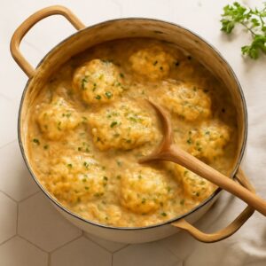 Chicken and dumpling soup with turkey variations