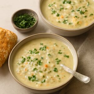 Delicious crock pot cheddar broccoli soup with chicken