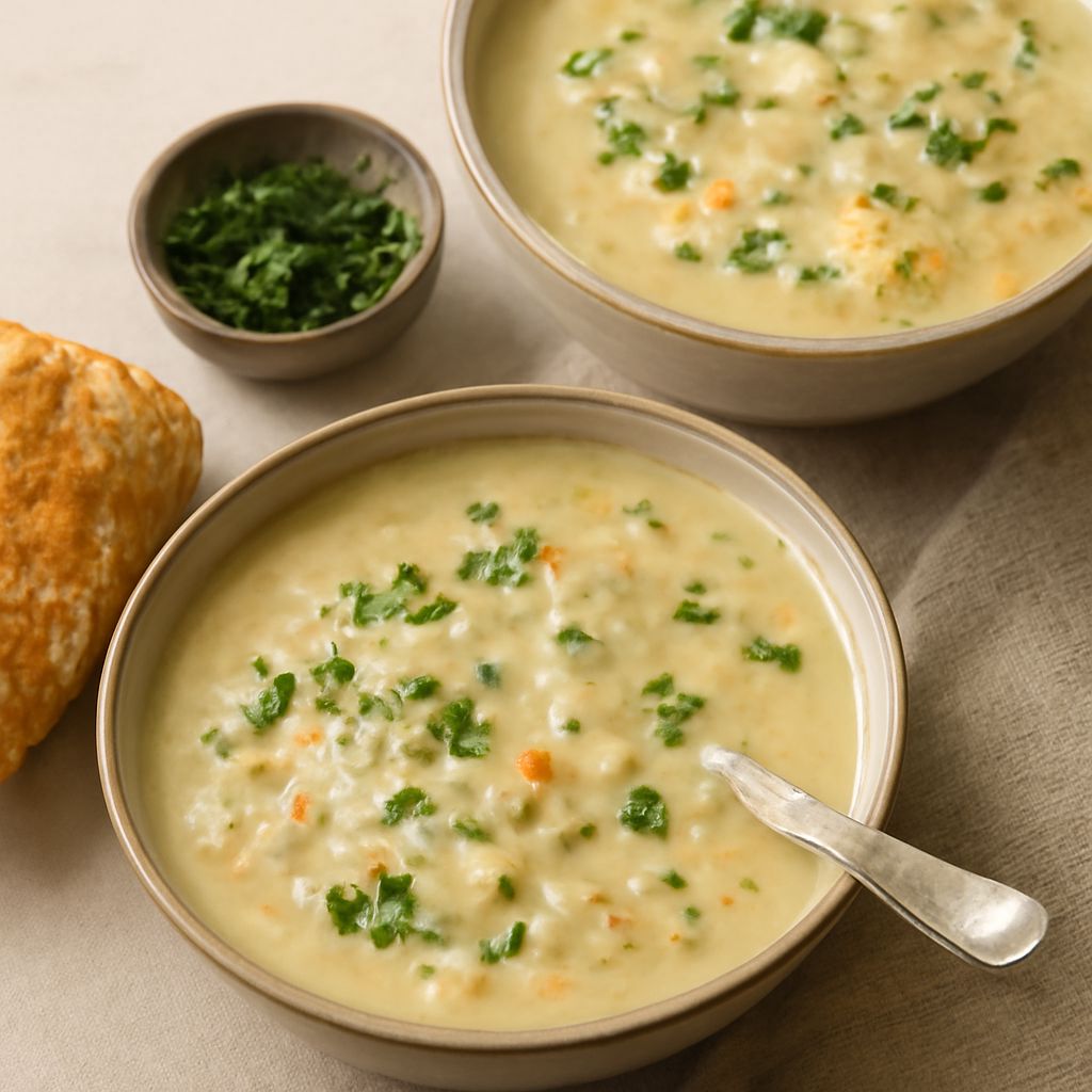 Delicious crock pot cheddar broccoli soup with chicken