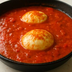 Tomato butter sauce with pan seared salmon and butter sauce for fish