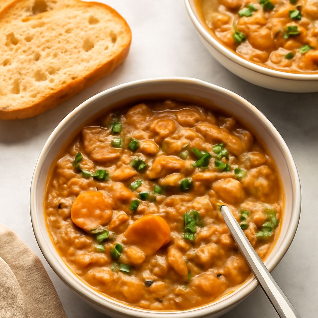 A delicious white bean stew with variations like black bean stew and green bean stew.