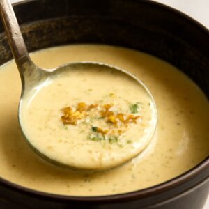 Creamy onion soup and garlic onion soup