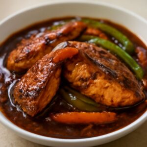 Brown stew fish and spicy fish stew recipe