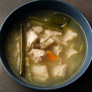 Chicken soup base with tamarind soup mix and Thai tamarind sauce