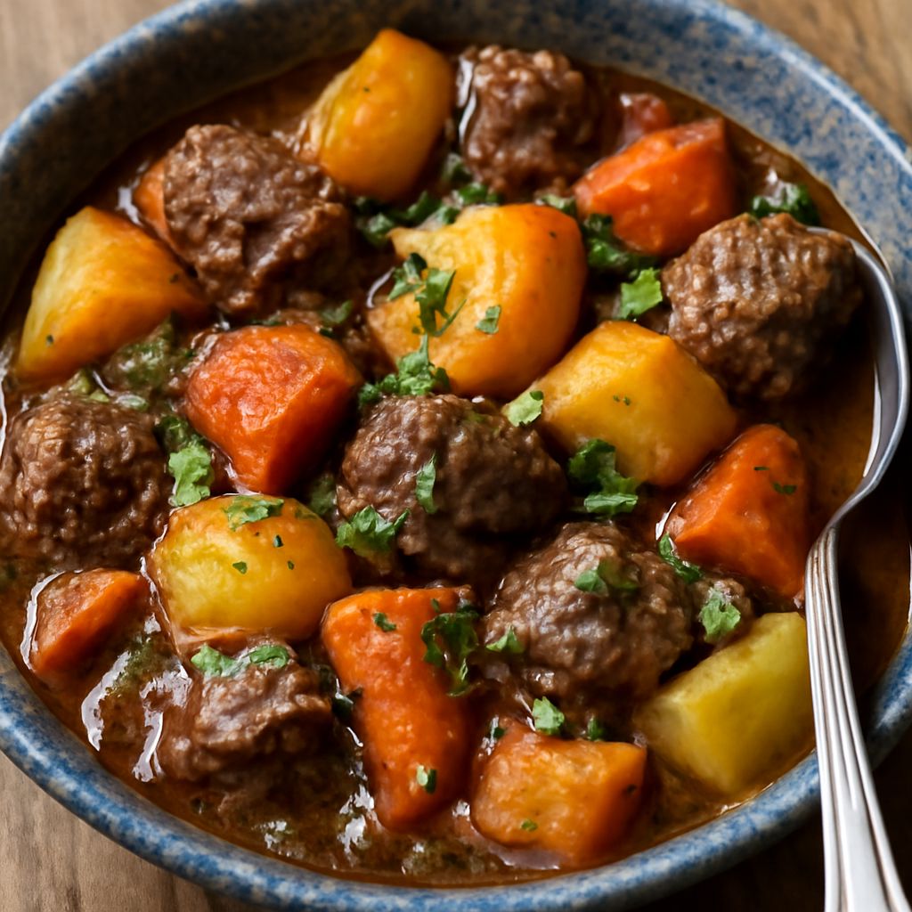 A delicious assortment featuring canned beef stew, Moroccan beef stew, and Japanese beef stew.