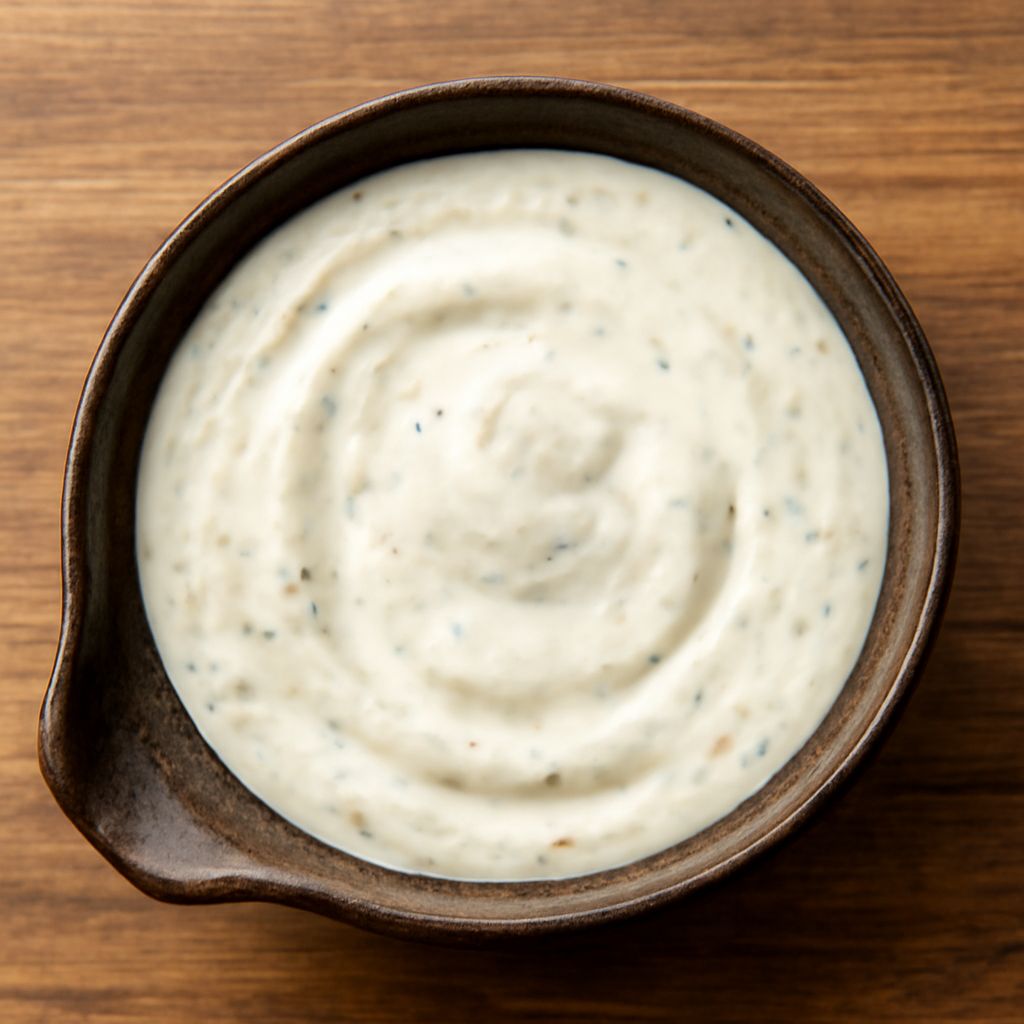 Halal white sauce and pasta with white sauce