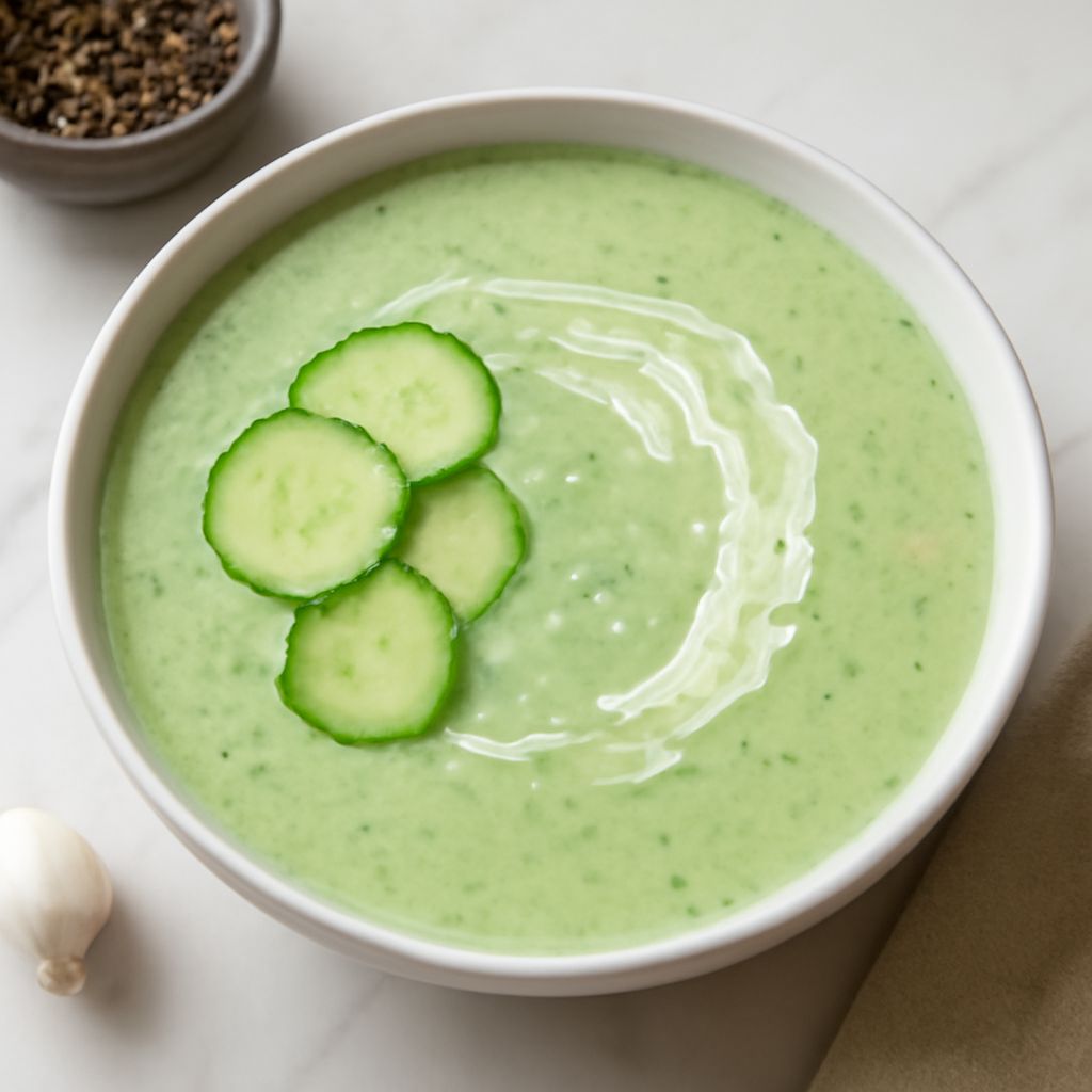 Cucumber soup recipes including cucumber dill soup and hot cucumber soup