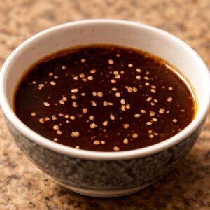 orange ginger sauce and peanut ginger sauce