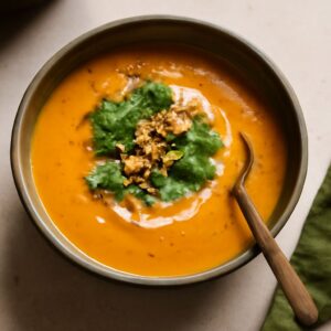 Delicious potato carrot soup and cauliflower carrot soup