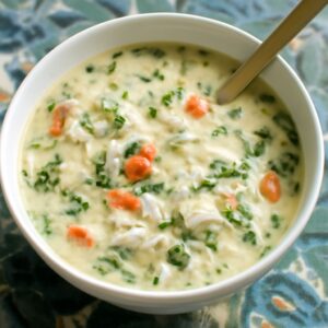 Creamy lemon rice soup and hamburger soup with rice