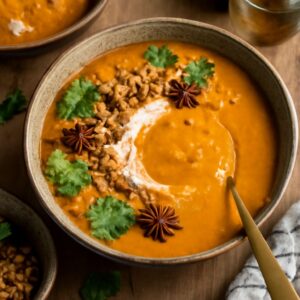 Carrot potato soup and roasted potato soup