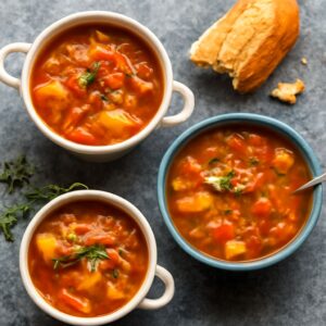 Creamy chicken stew and turkey stew in a crock pot