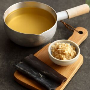 Japanese soup stock and dashi sauce for dashi soup