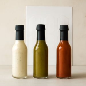 healthy hot sauce bottle labels and templates