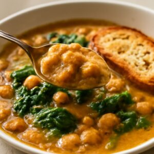 Italian chickpea soup and Mediterranean chickpea stew