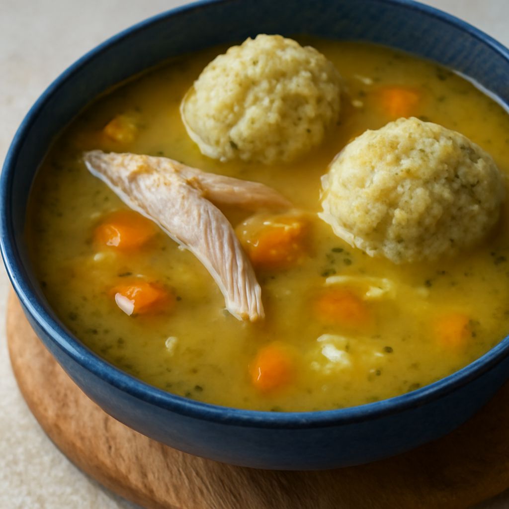 A bowl of jamaican chicken soup with bok choy and chipotle flavors