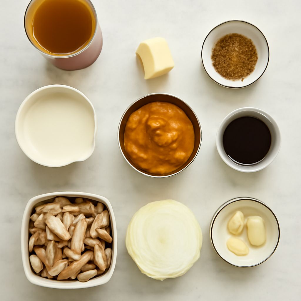 A bowl of spicy pumpkin soup made from canned pumpkin, served in a pumpkin
