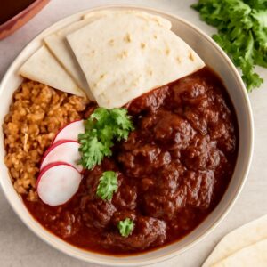 Colorado sauce and ancho chile sauce
