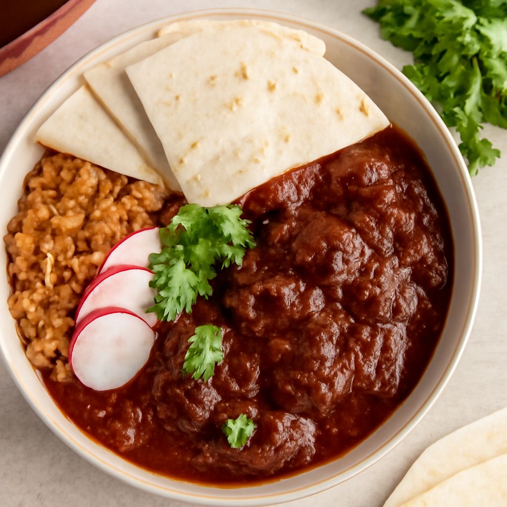 Colorado sauce and ancho chile sauce