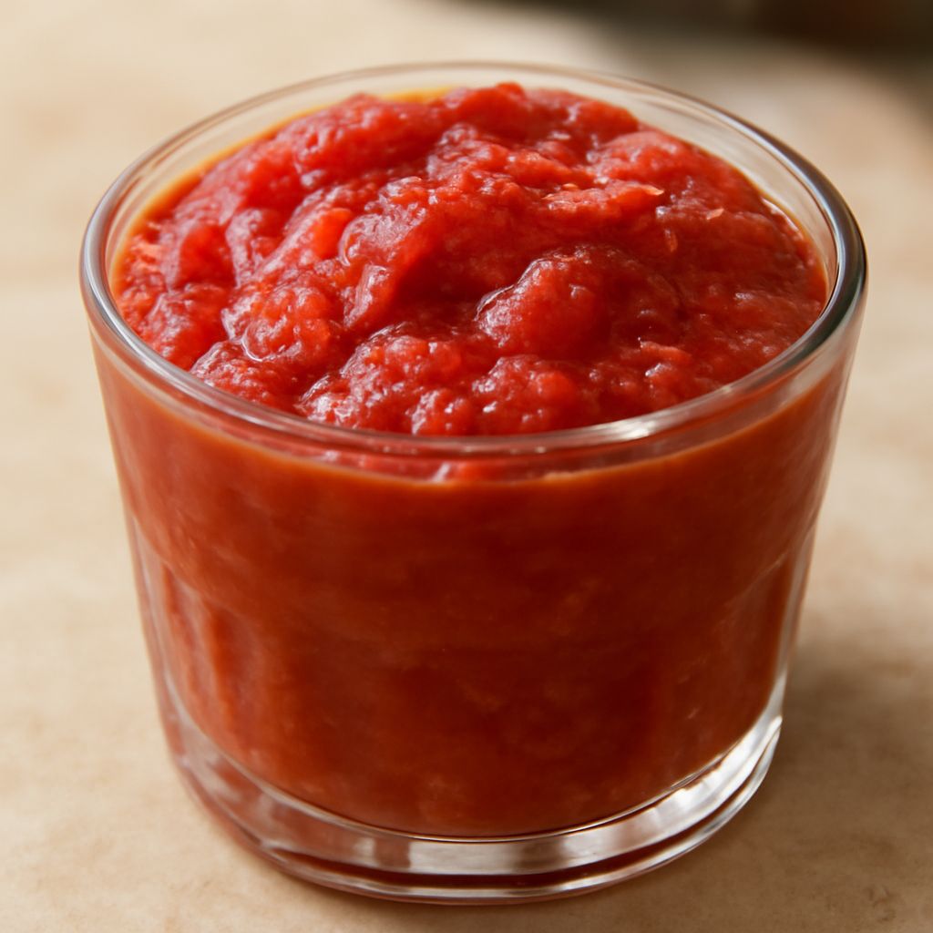 Exquisite pizza sauce with peppadew and kiwi flavors