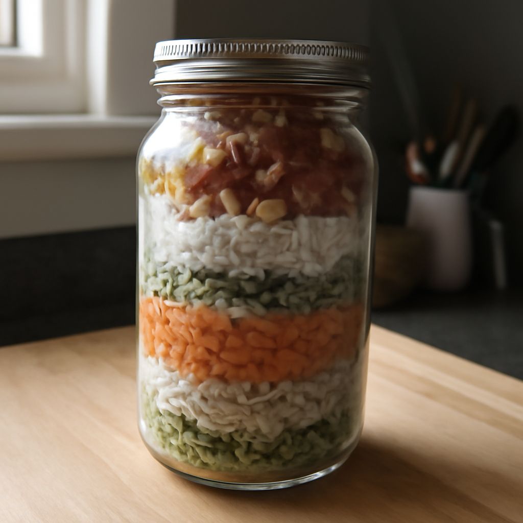 Delicious friendship soup in a jar and soup in a bag
