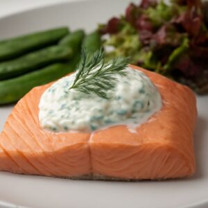 spicy mango sauce and salmon with mango sauce