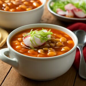 Chicken pozole soup and cajun chicken soup