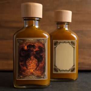 Honey hot sauce and garlic hot sauce