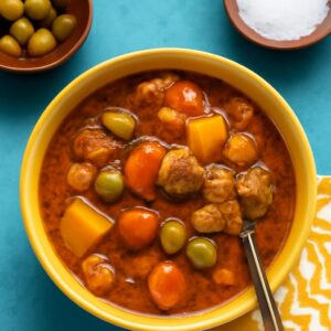 Puerto Rican chicken soup and Puerto Rican pork stew