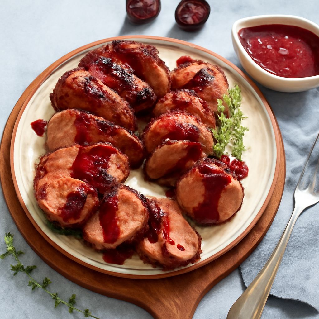 Smoked pork tenderloin with orange juice marinade