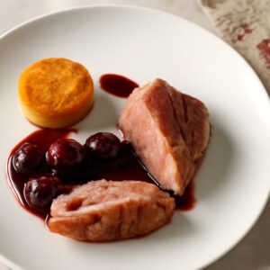 Homemade duck sauce and cherry sauce for duck