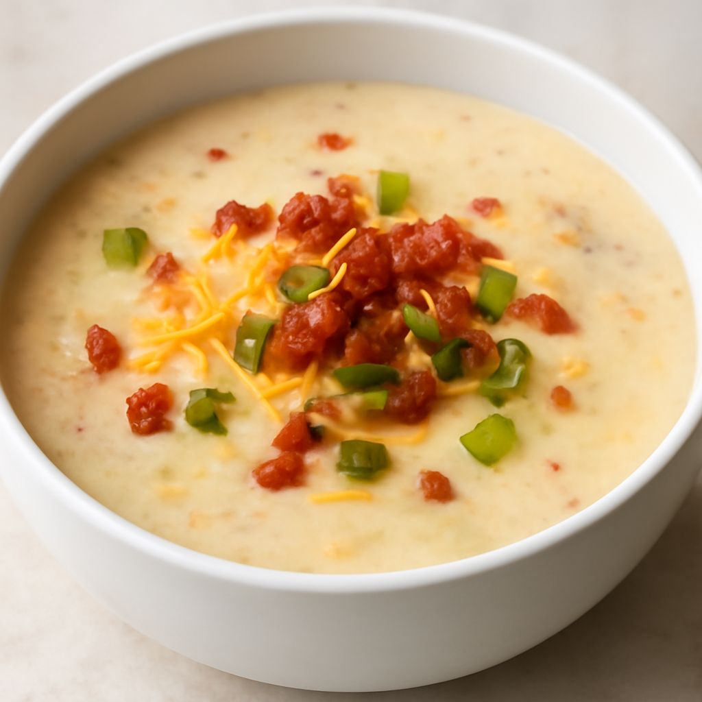 Leftover mashed potato soup with rosemary and pumpkin