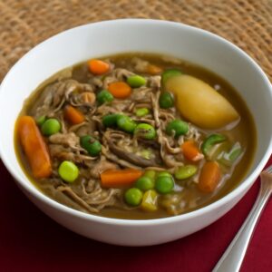 Thaw frozen soup and make beef stew thicker