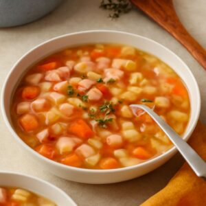 Bonito soup stock, thyme soup, ham stock soup