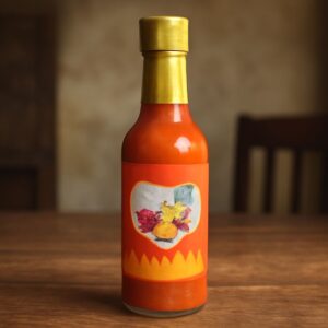 Raspberry habanero sauce and roasted pineapple and habanero sauce